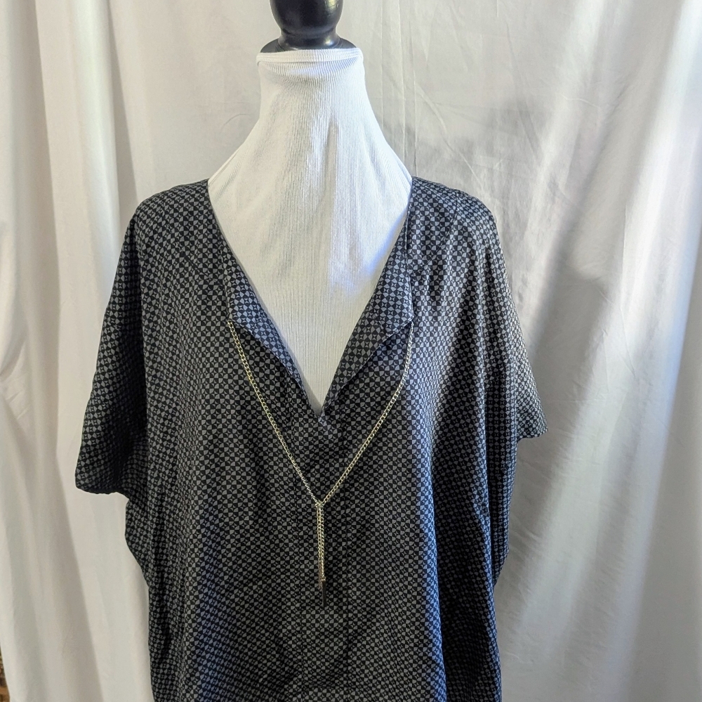 Michael Kors Black Short Sleeve Relaxed Blouse